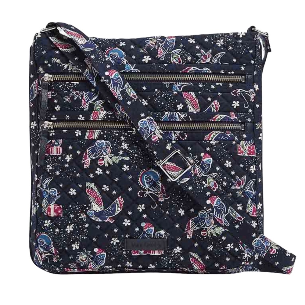 ❄️🦉NWT Vera Bradley "Holiday Owls" Iconic Triple Zip Hipster Crossbody Bag🦉❄️